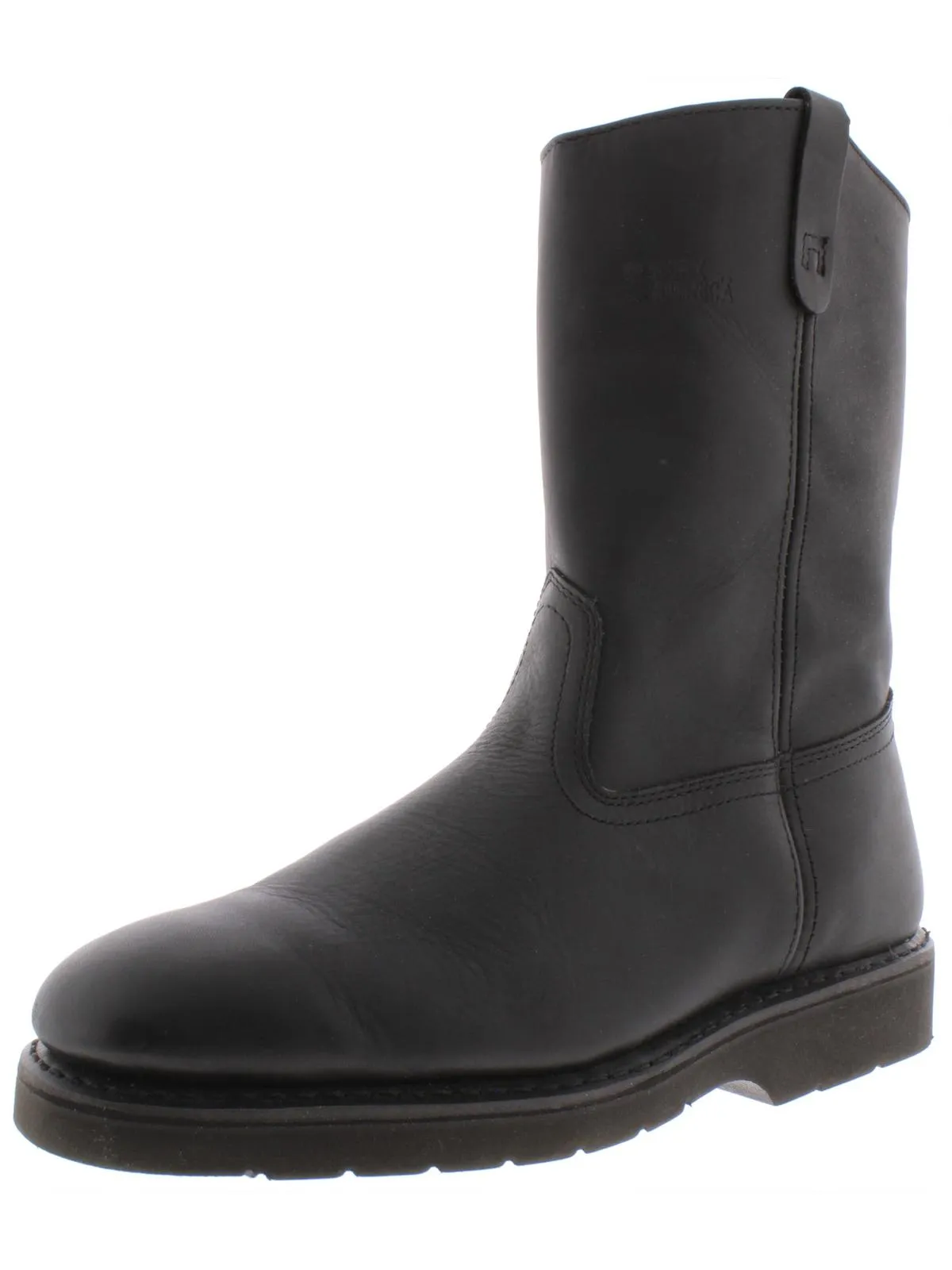 10-1/2" Work Wellington Mens Leather Oil Resistant Wellington Boots
