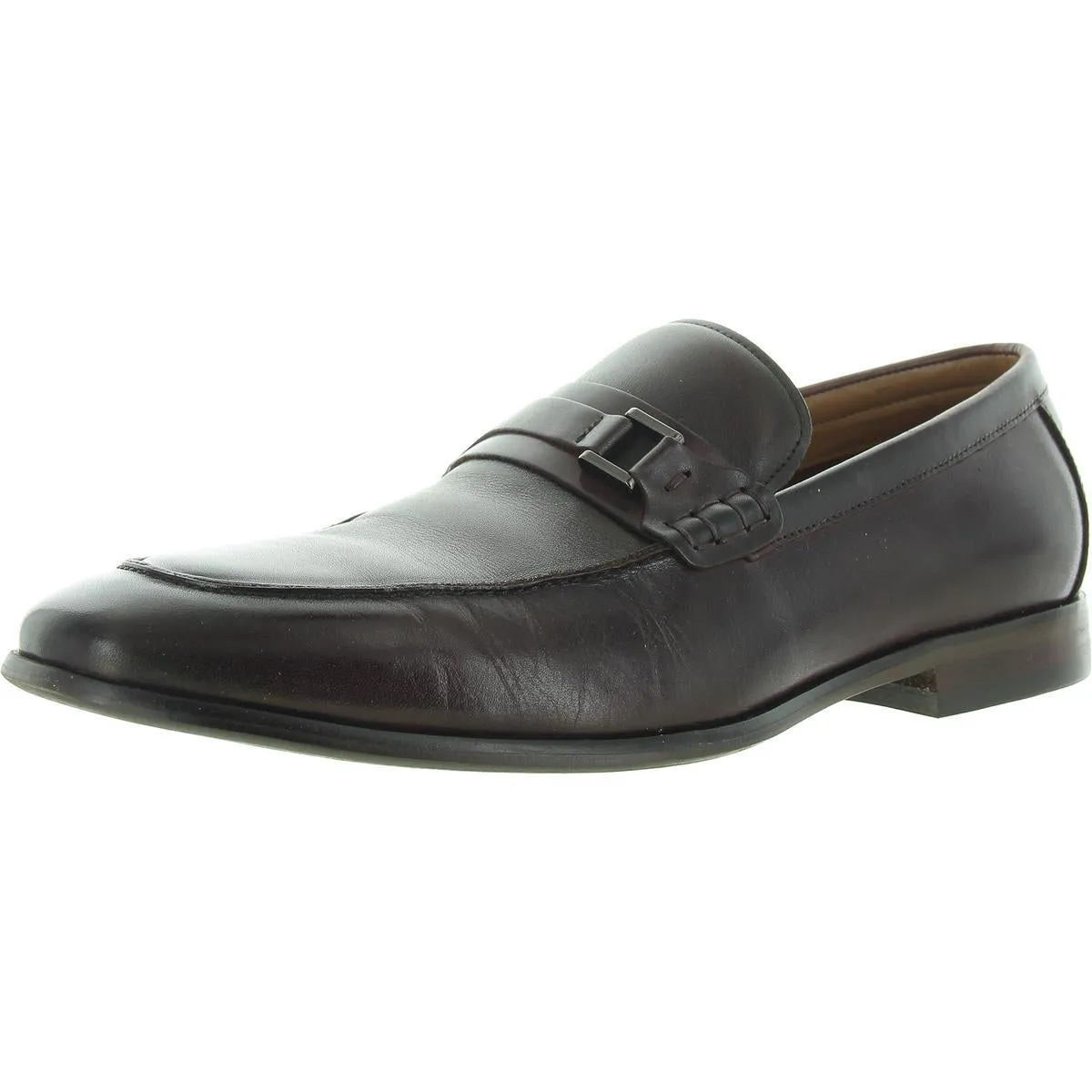 ADAIR Mens Buckle Leather Loafers