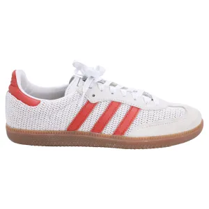 Adidas Samba OG Knitted Low-Top Sneakers in Red and White Leather and Suede