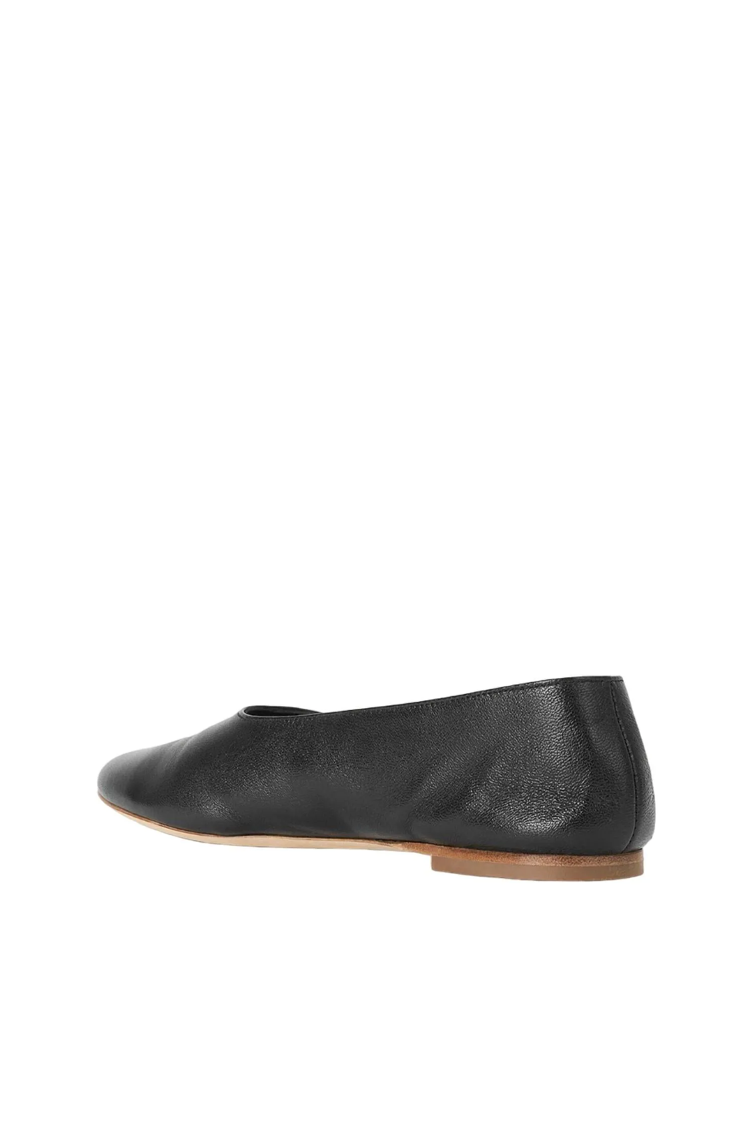 Alba Ballet Leather Flats In Black
