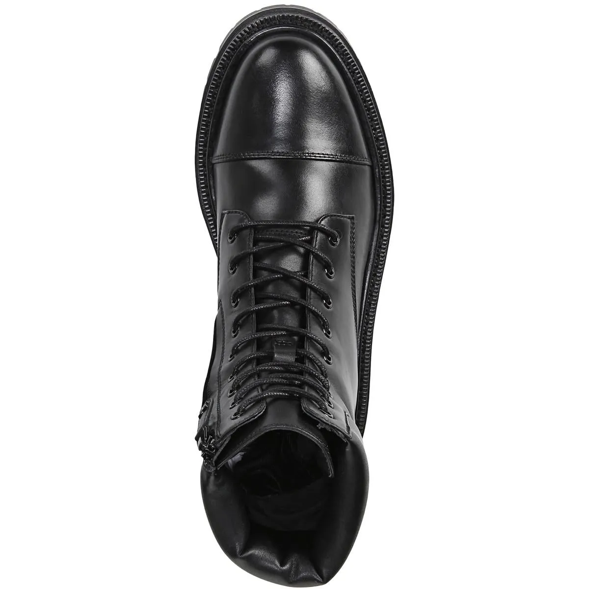 Aleia Womens Leather Lace-Up Combat & Lace-Up Boots