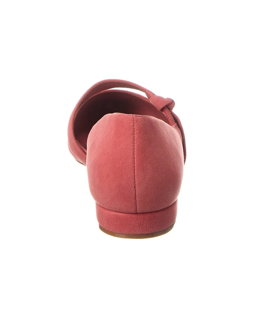 Alexandre Birman Asymmetric Clarita Suede Mary Jane Flat