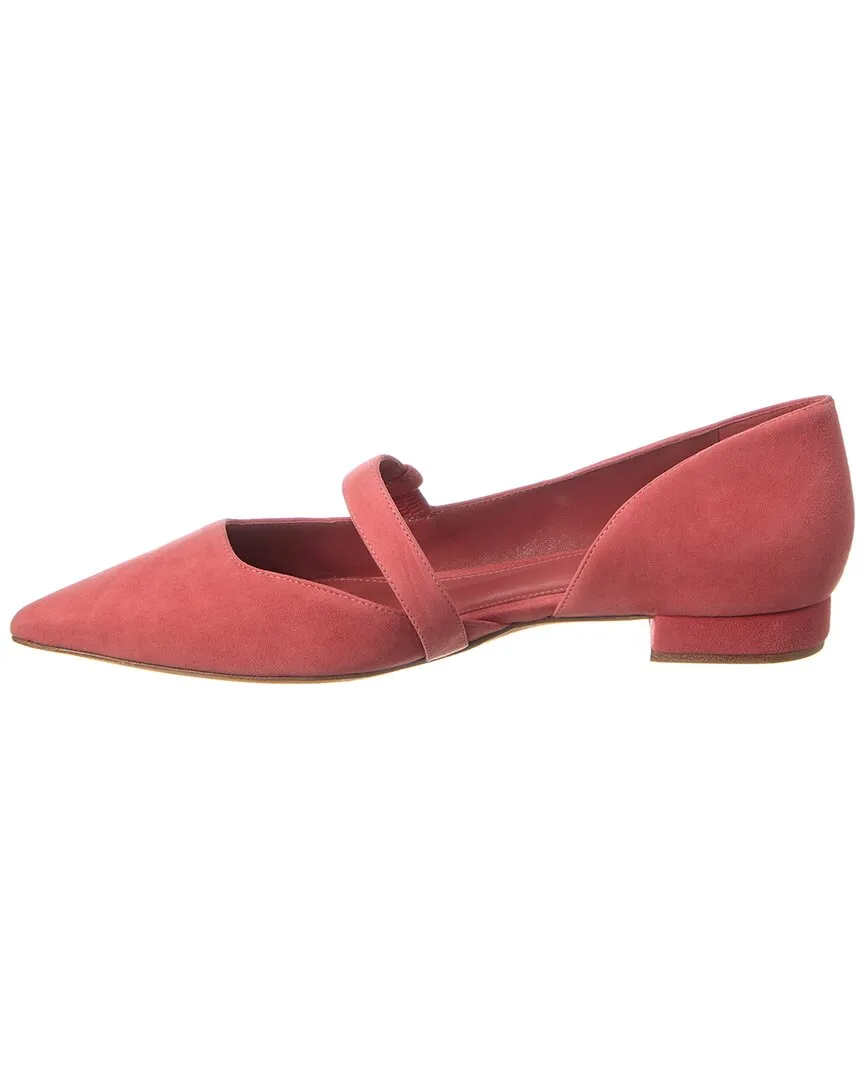 Alexandre Birman Asymmetric Clarita Suede Mary Jane Flat