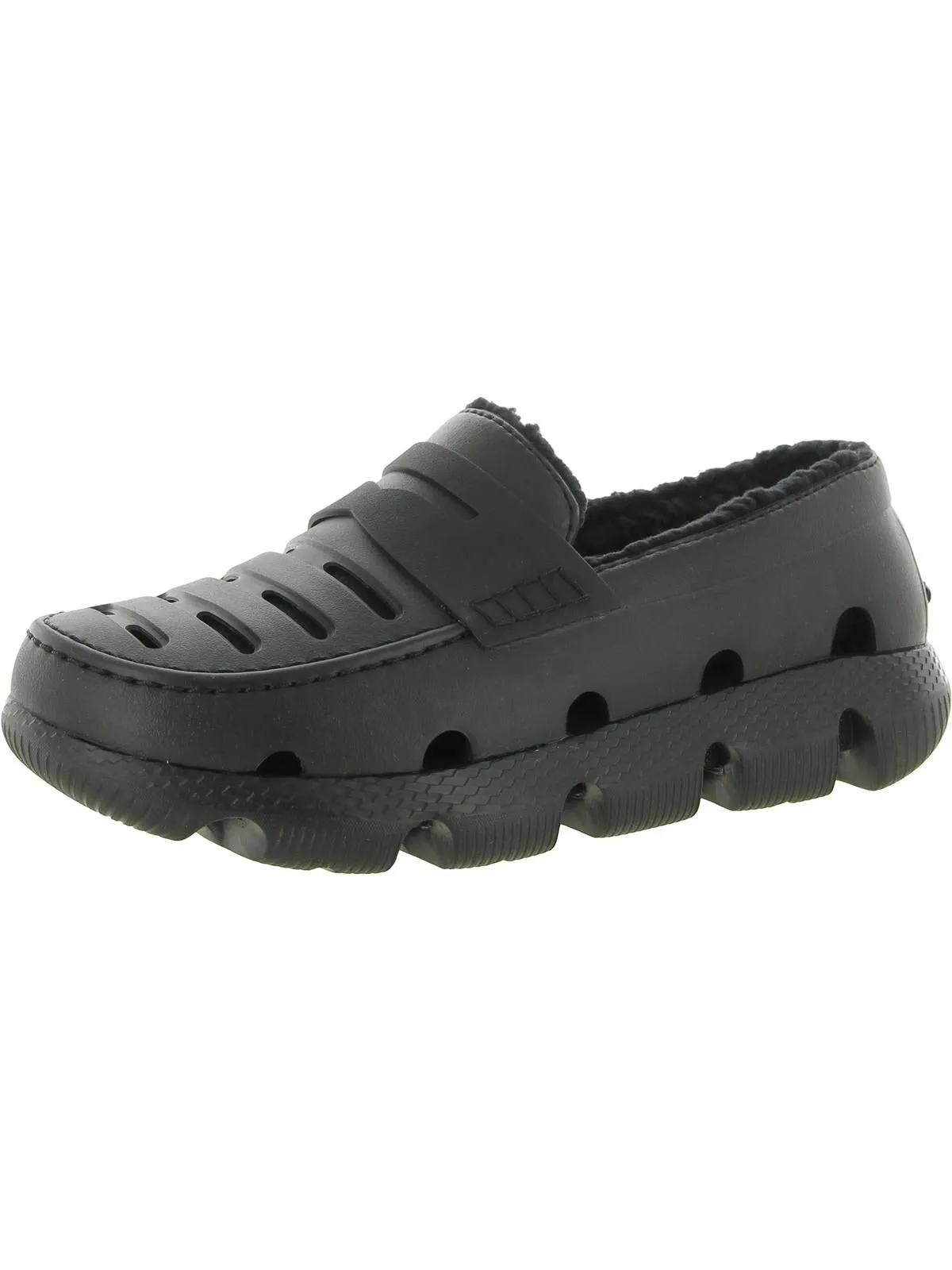 All Day Womens Faux Fur Lined Slip On Loafers