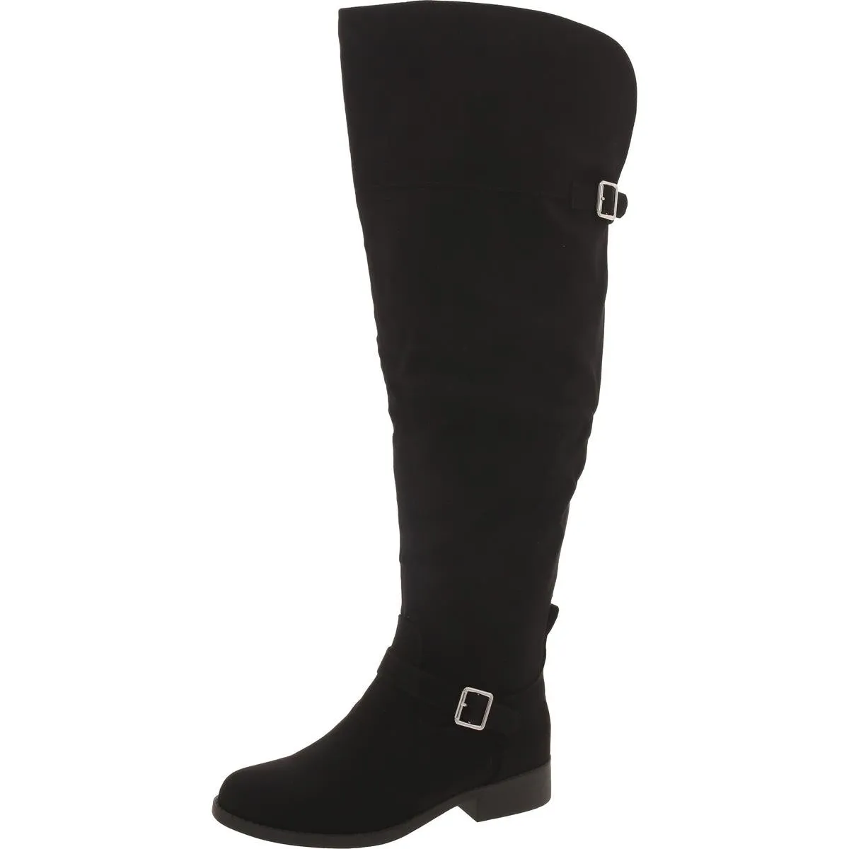 Anyaa Womens Faux Leather Over-The-Knee Boots