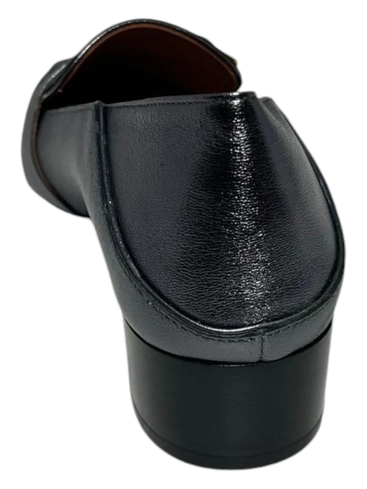 Bally Janelle 6217720 Ladies Metal Gray Loafers Leather