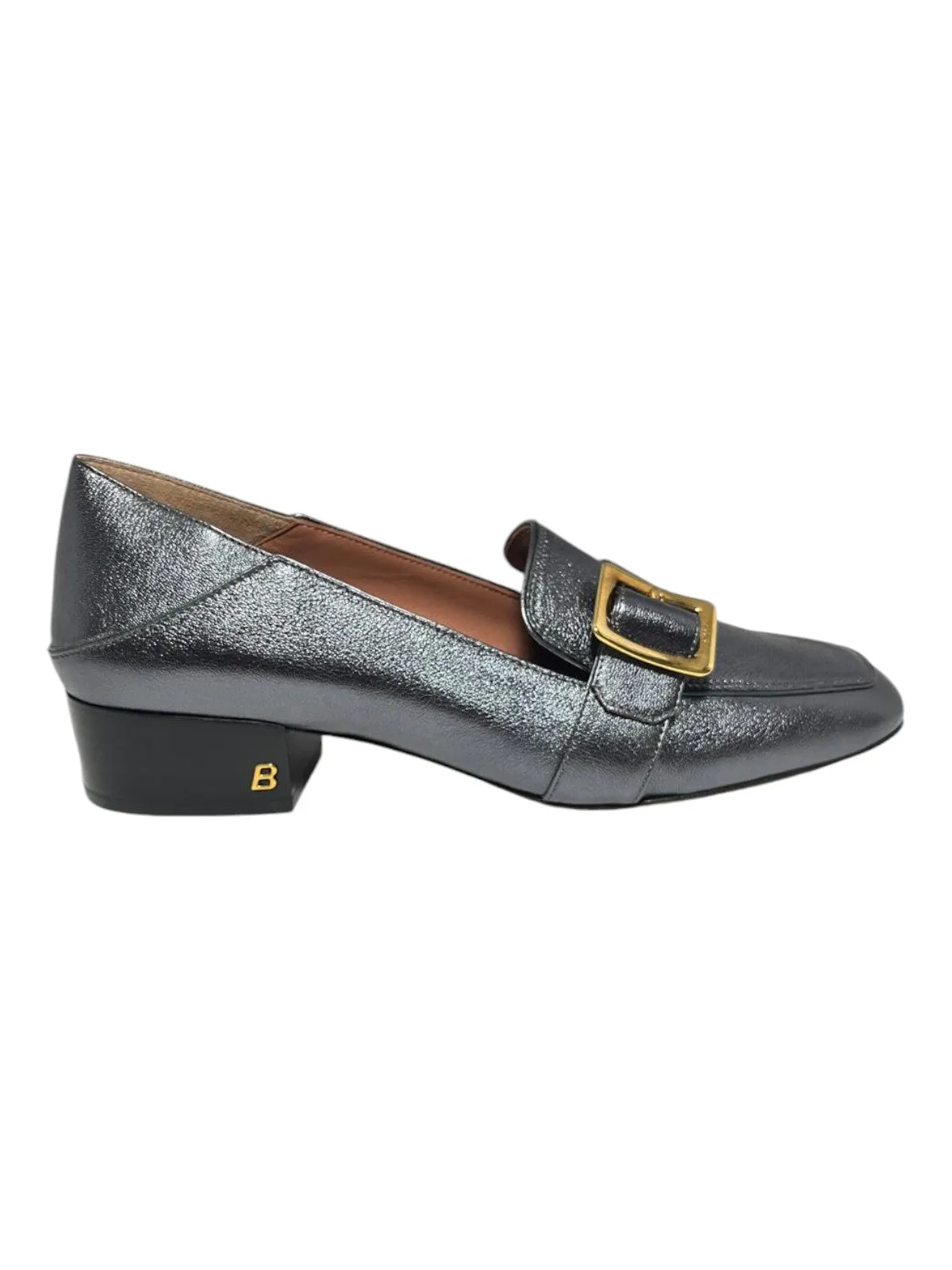 Bally Janelle 6217720 Ladies Metal Gray Loafers Leather