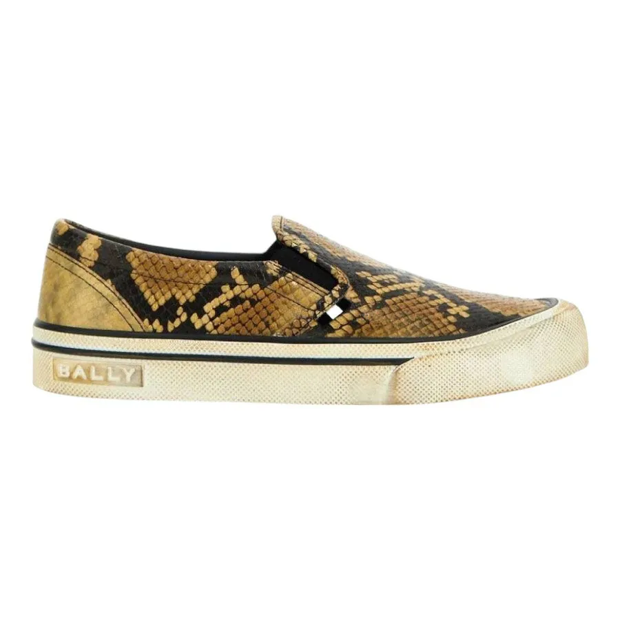 Bally Leory 6304242 Women's Snakeskin-Effect Leather Sneakers