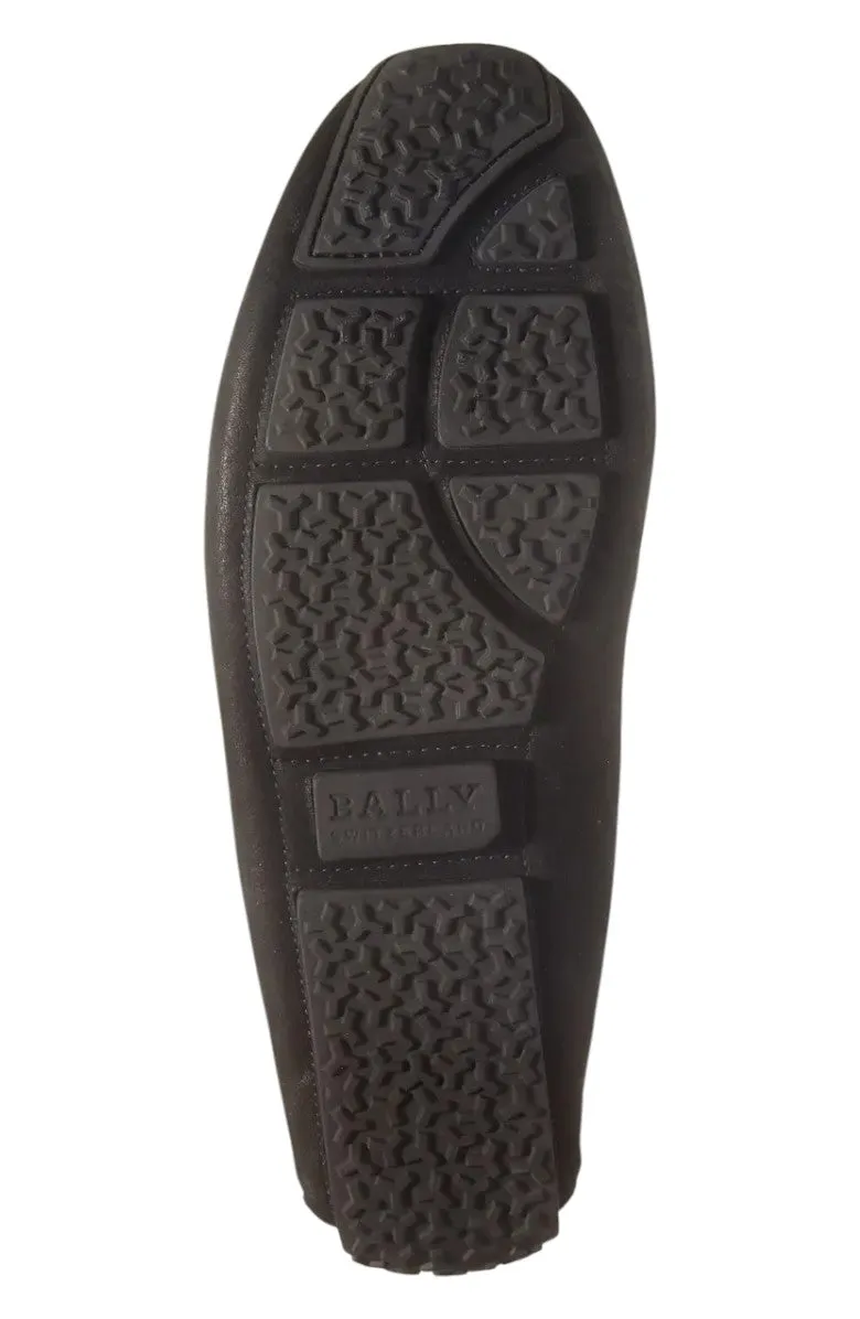 Bally Parsal 6303265 Men's Black Suede Leather Driver Loafers