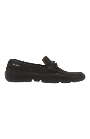Bally Parsal 6303265 Men's Black Suede Leather Driver Loafers