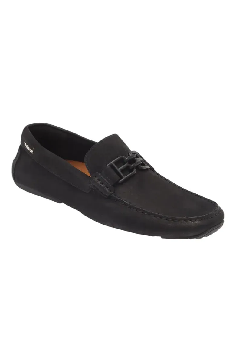 Bally Parsal 6303265 Men's Black Suede Leather Driver Loafers