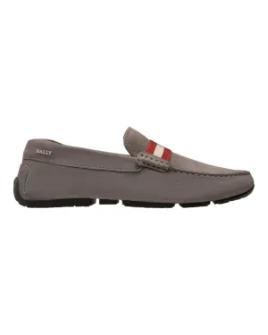 Bally Pearce 6301831 Men's Dark Mineral Suede Leather Loafers