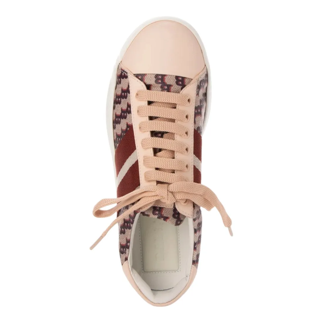 Bally Wiame 6231691 Ladies Pink Leather Sneakers US 9.5