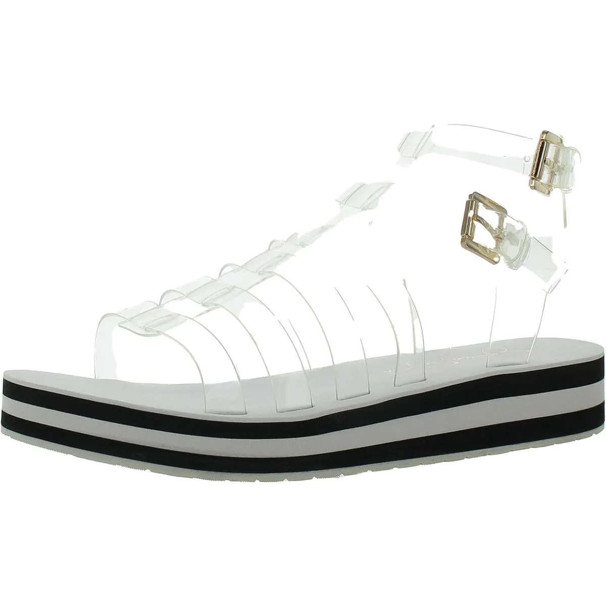 Bimala Womens Buckle Ankle Strap Wedge Sandals