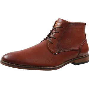 Blaze Mens Faux Leather Lace-Up Chukka Boots