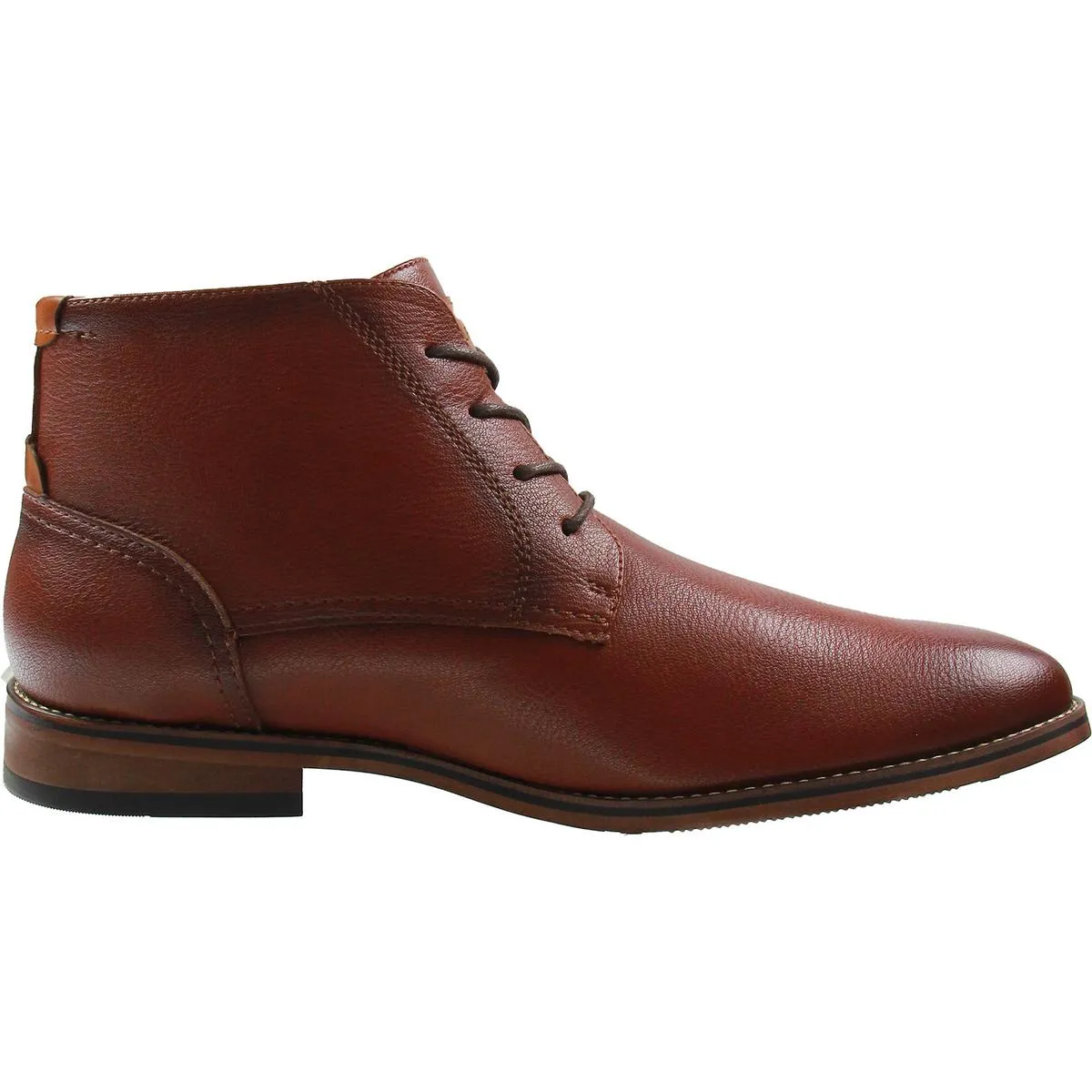 Blaze Mens Faux Leather Lace-Up Chukka Boots