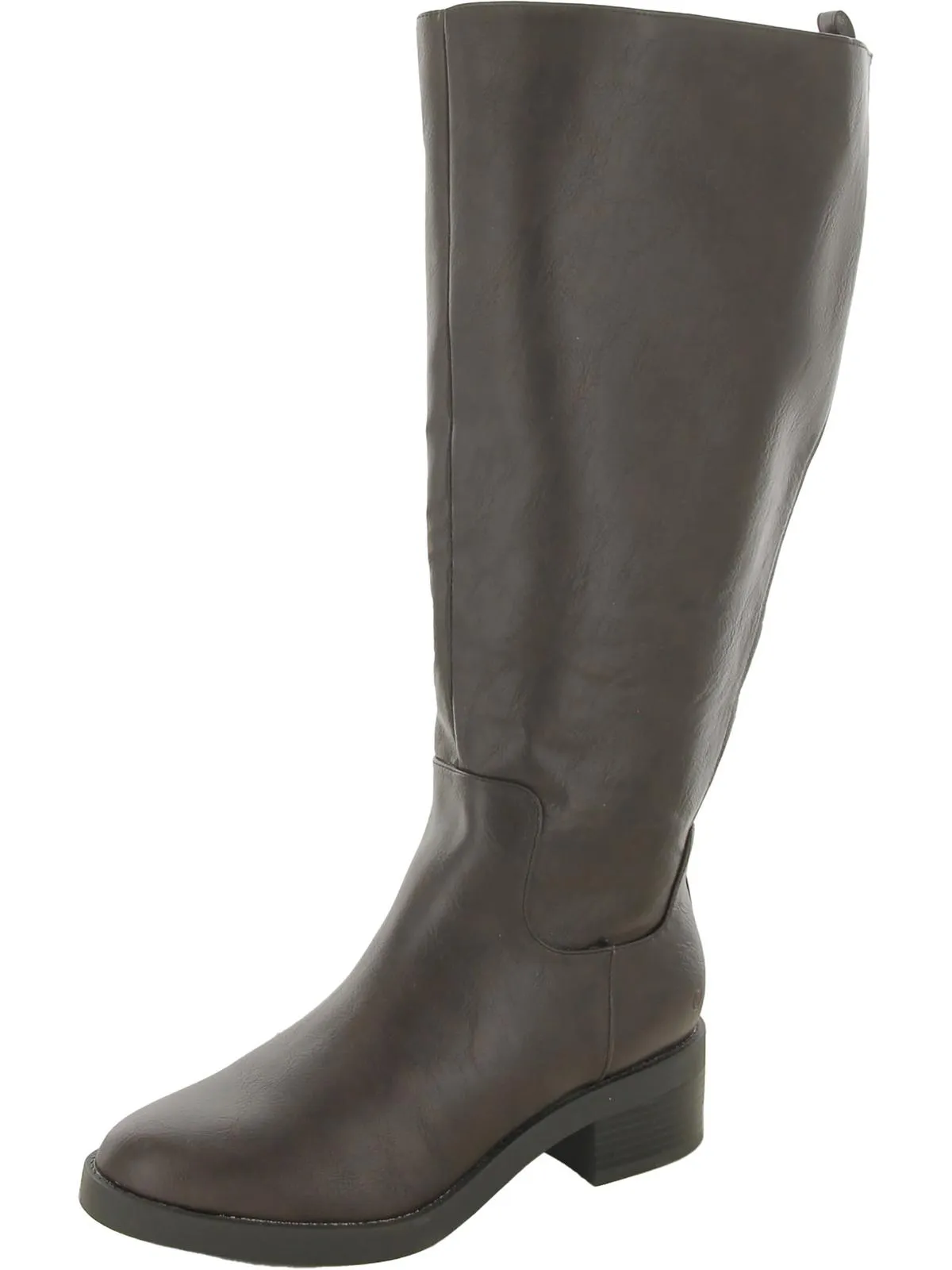 Blythe Womens Faux Leather Wide Calf Knee-High Boots