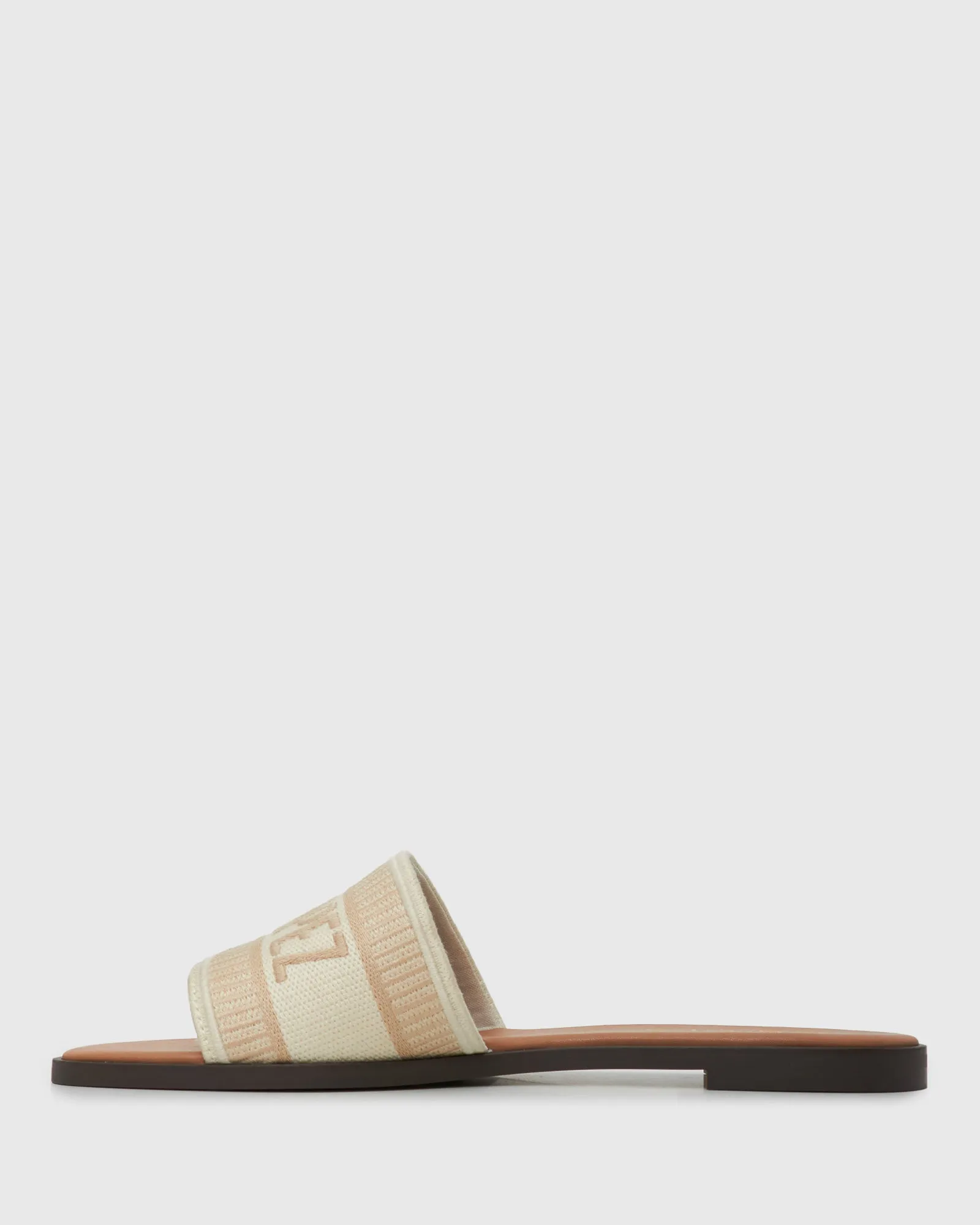 BONJOUR Square Toe Embroided Flats