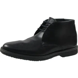 Boswell Mens Lace-Up Faux Leather Chukka Boots