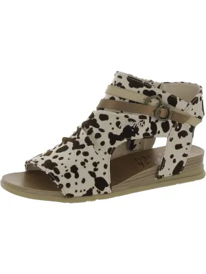 Boxie  Womens Open Toe Flats Ankle Strap