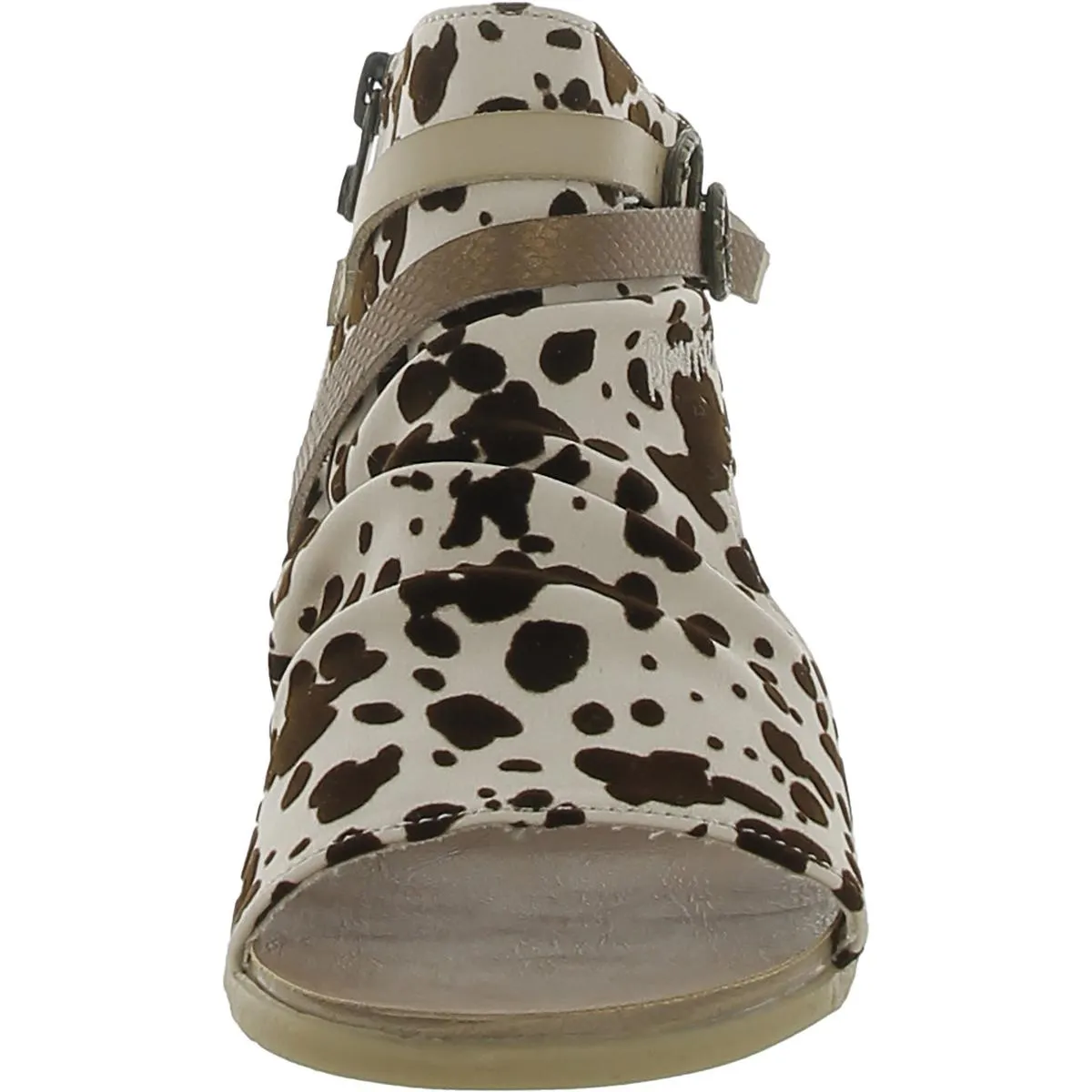 Boxie  Womens Open Toe Flats Ankle Strap