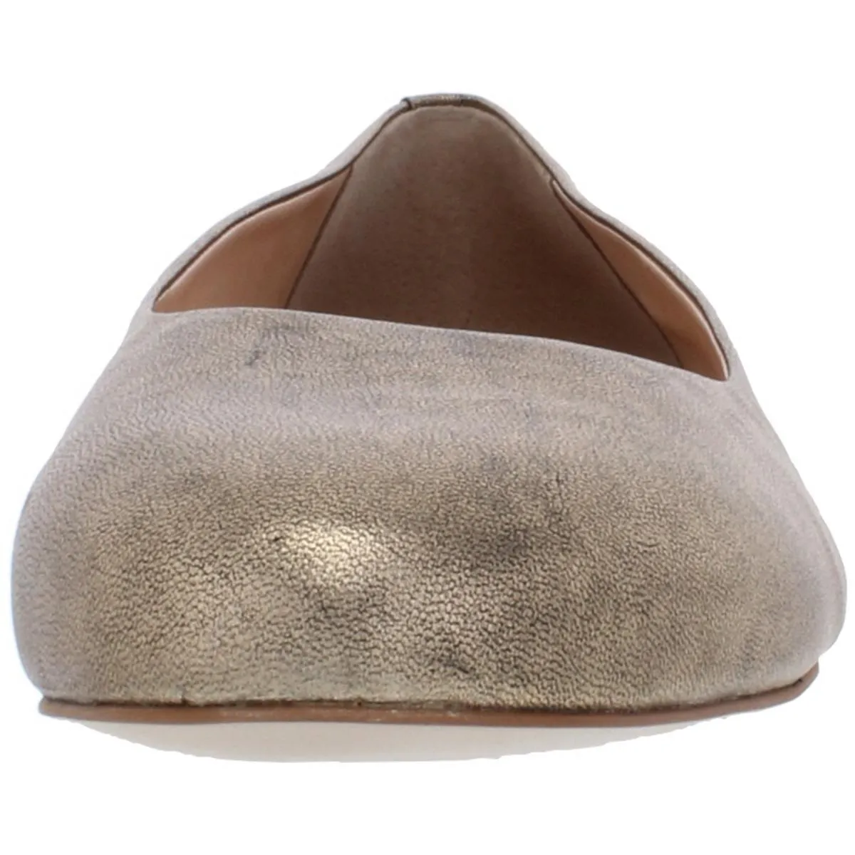 Bronwyn Womens Faux Leather Slip On Ballet Flats