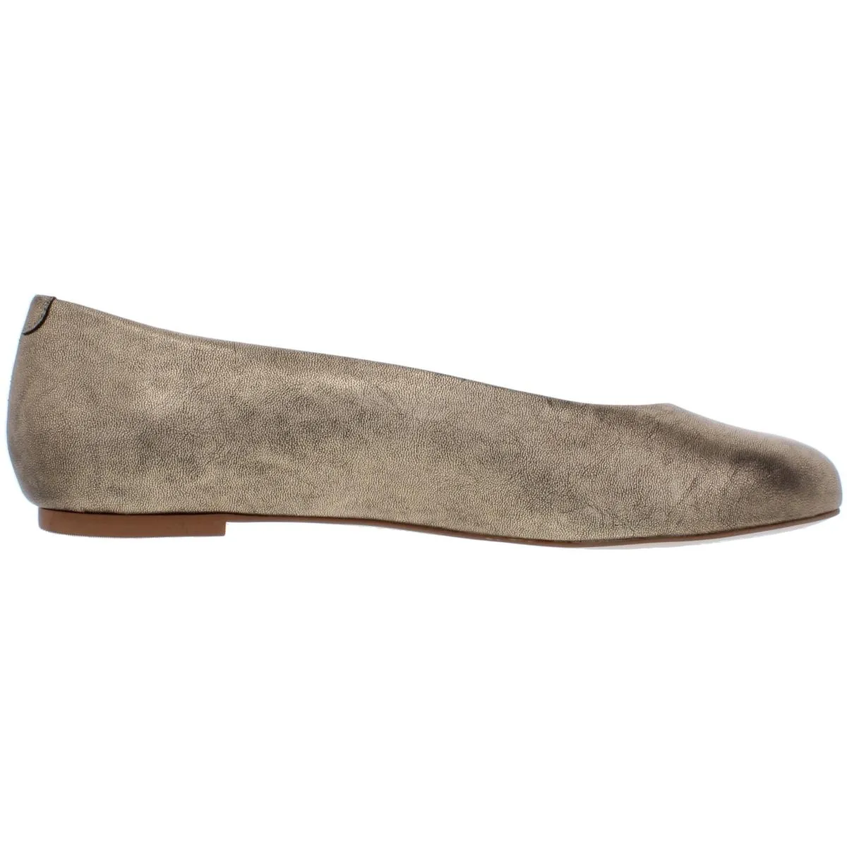 Bronwyn Womens Faux Leather Slip On Ballet Flats