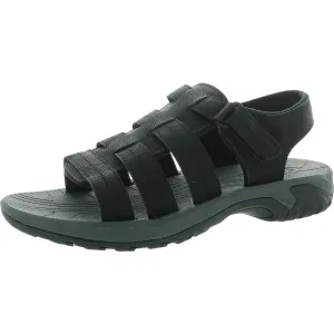 Byron Mens Strappy Faux Leather Fisherman Sandals