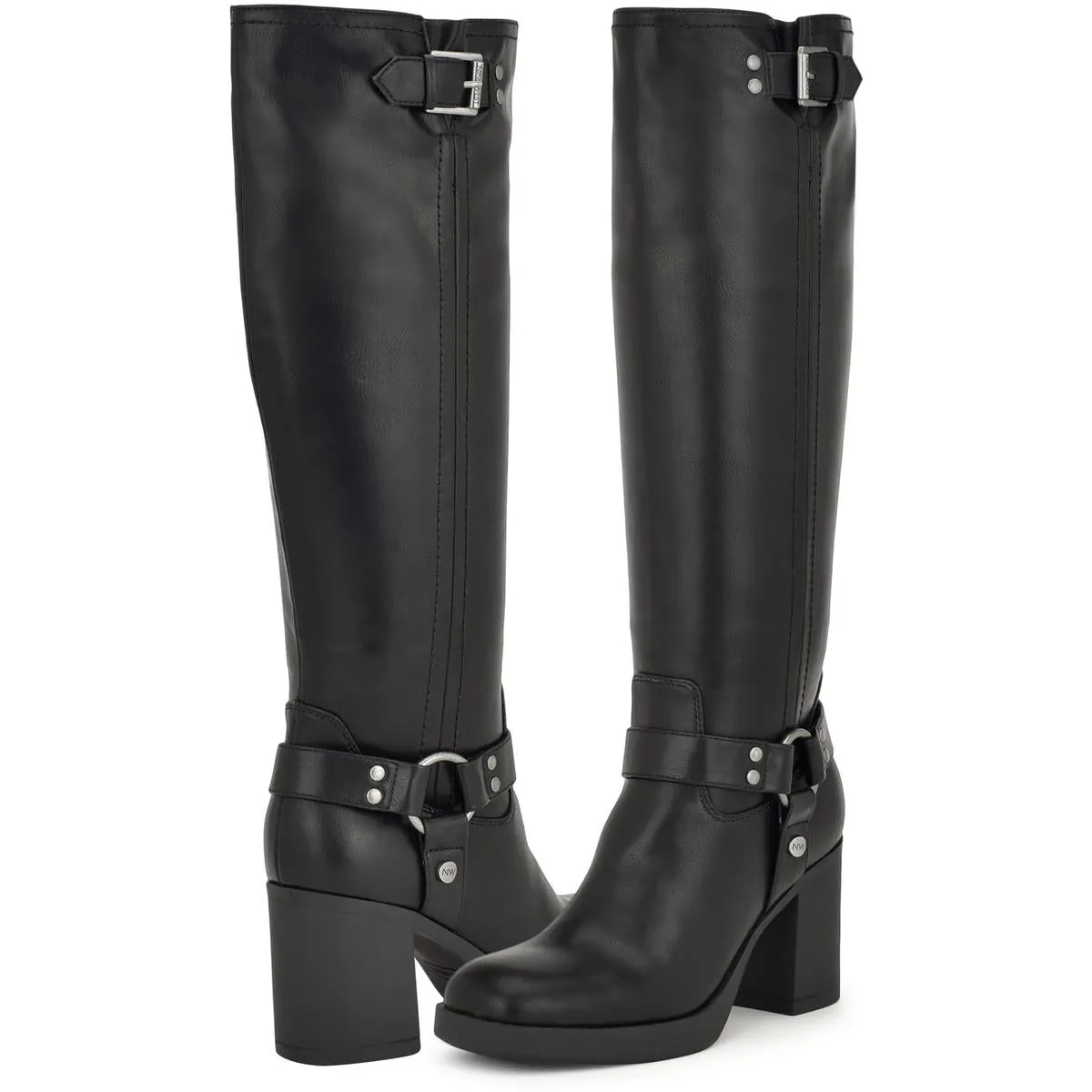 Caba 3 Womens Faux Leather Block Heel Knee-High Boots
