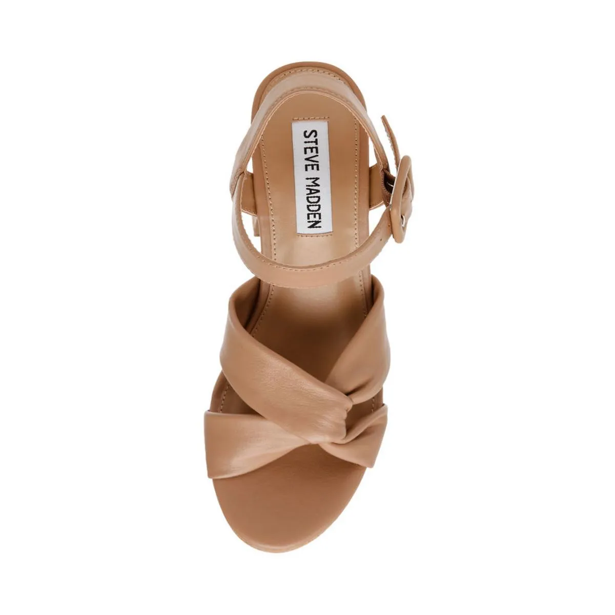 Cacy Womens Leather Ankle Strap Platform Sandals