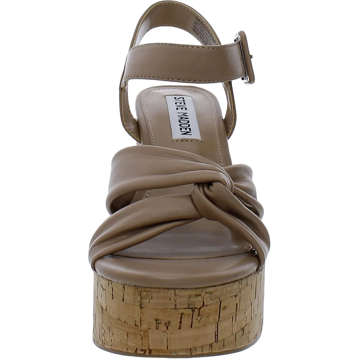Cacy Womens Leather Ankle Strap Platform Sandals