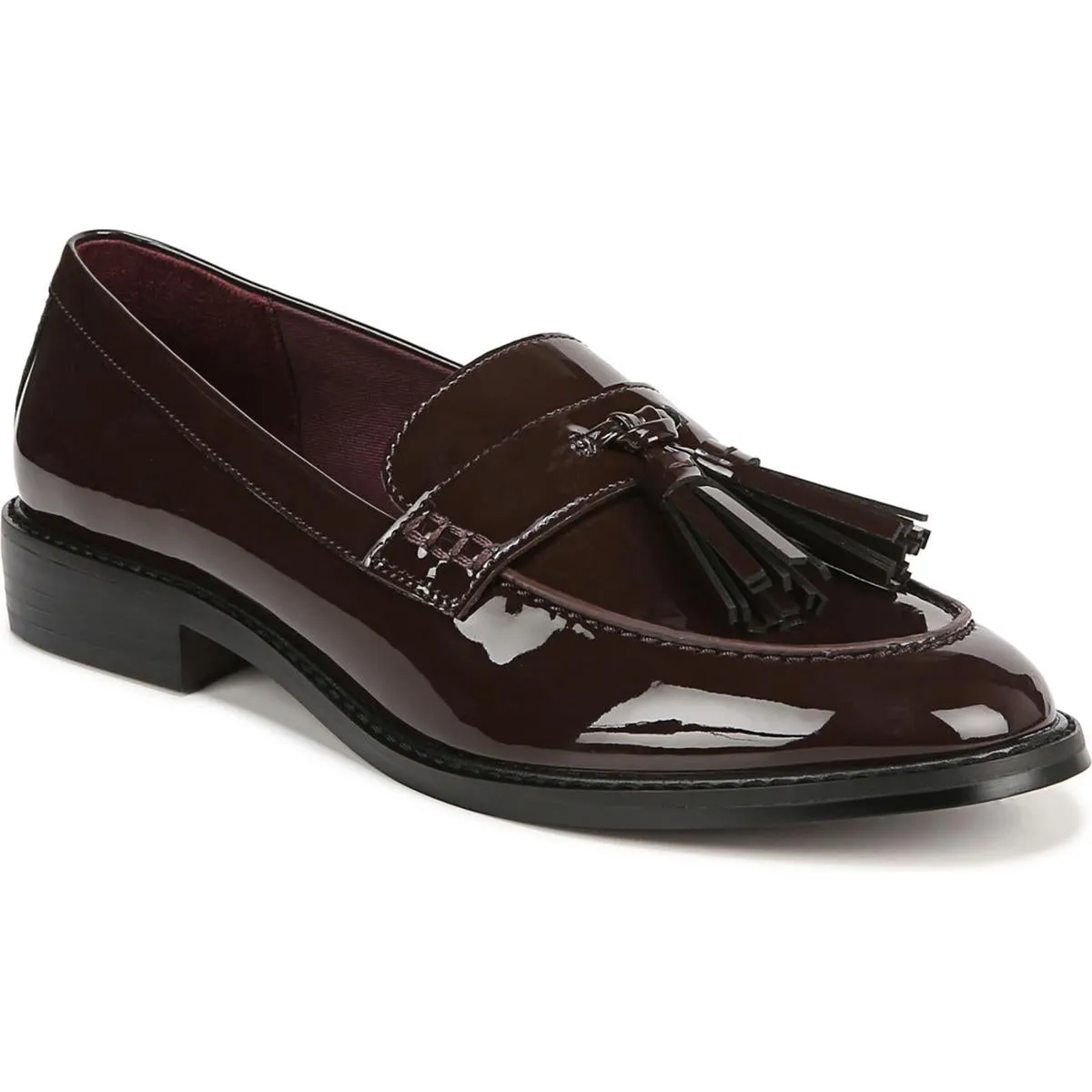 Carolyn Low Womens Patent Slip On Loafers