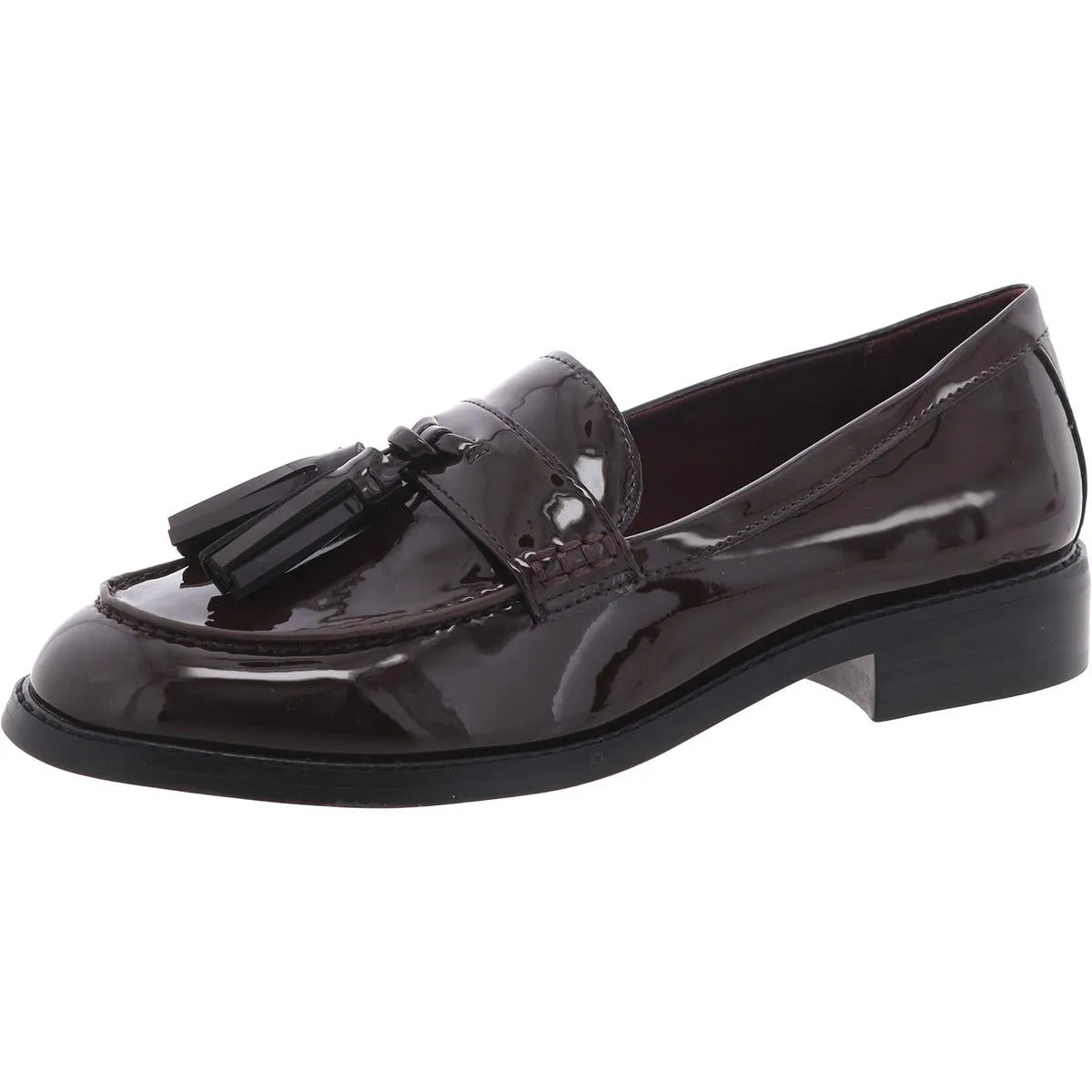 Carolyn Low Womens Patent Slip On Loafers
