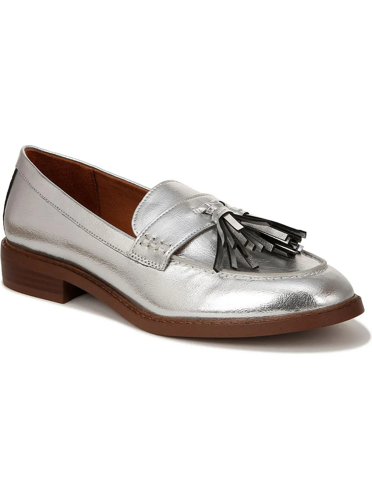 Carolyn Low Womens Patent Slip On Loafers