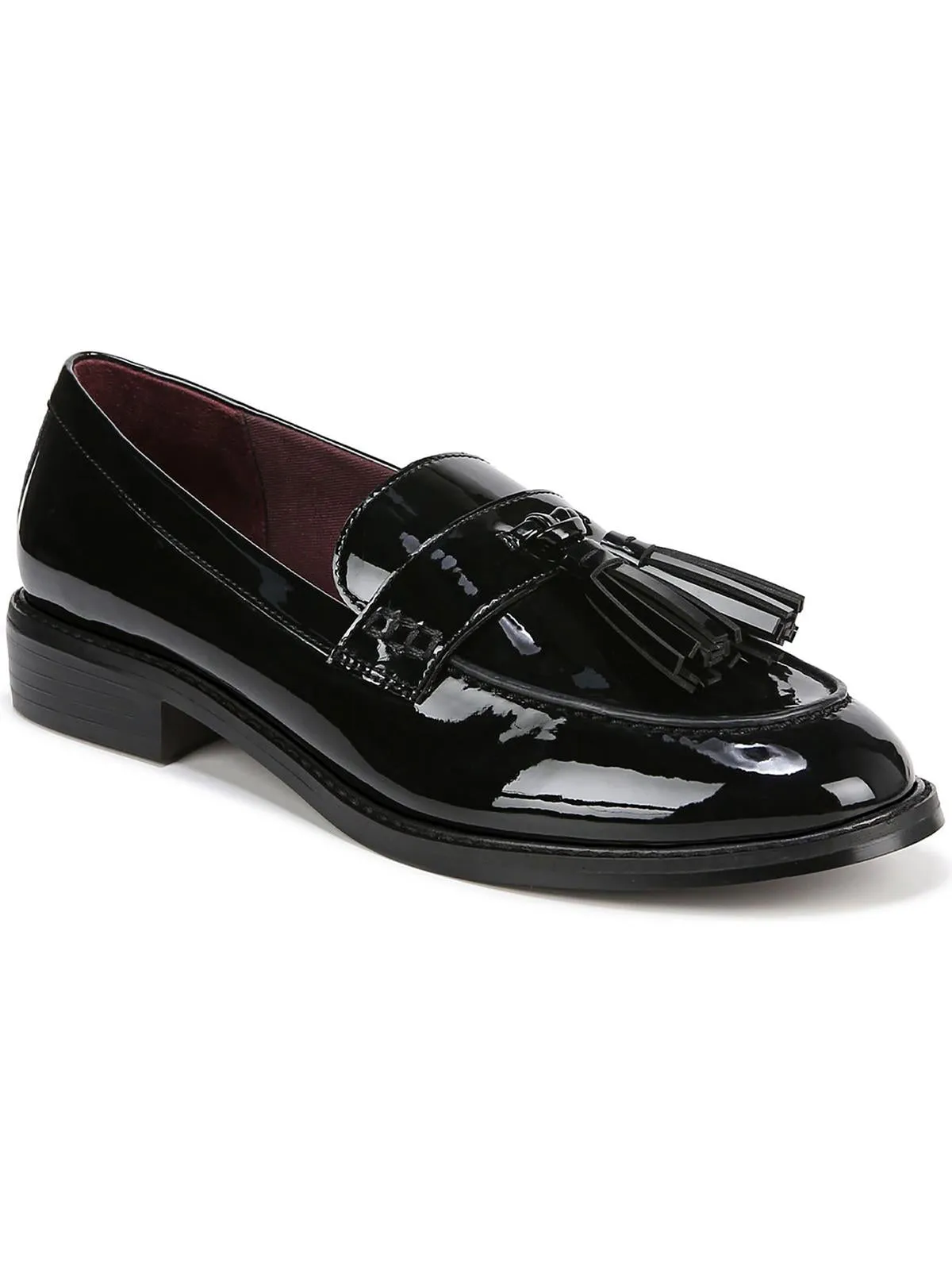 Carolyn Low Womens Patent Slip On Loafers