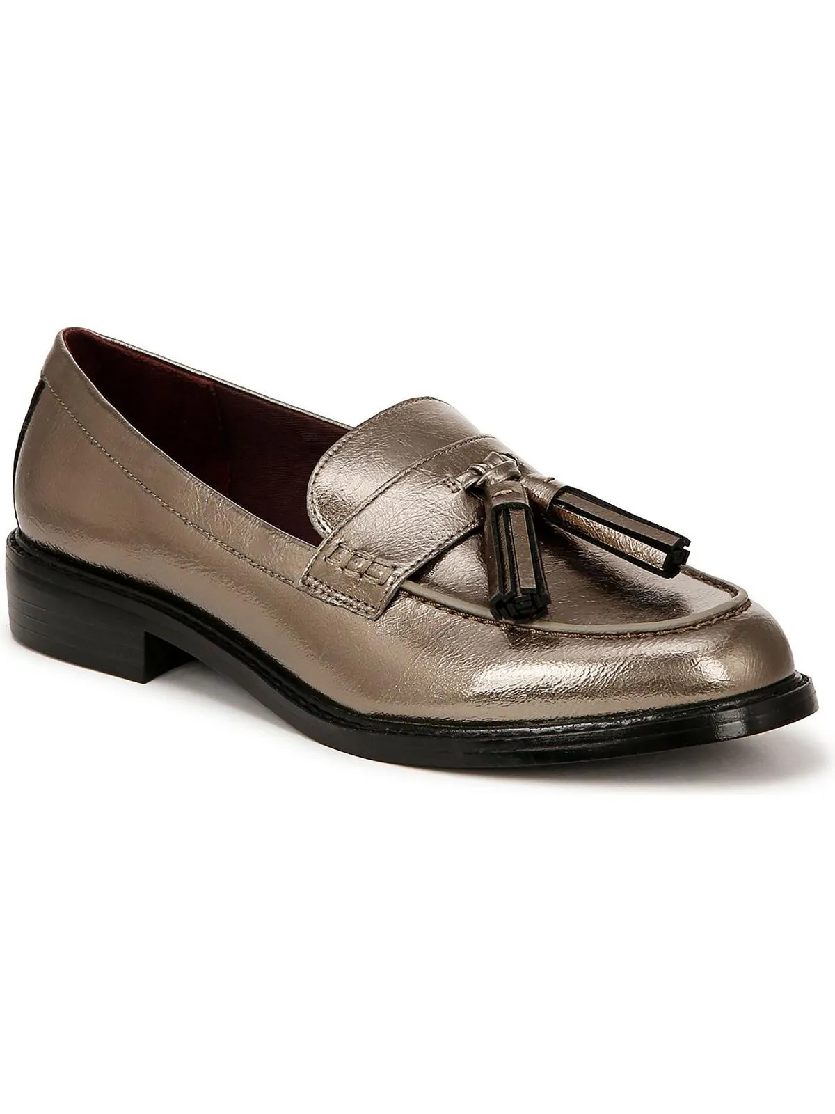 Carolyn Low Womens Patent Slip On Loafers