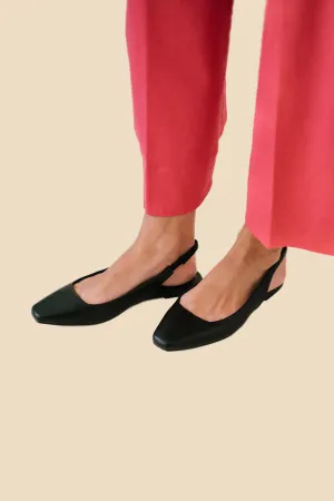 Chinese Laundry Rhyme Time Smooth Sling Back Flats (Black) 6.5