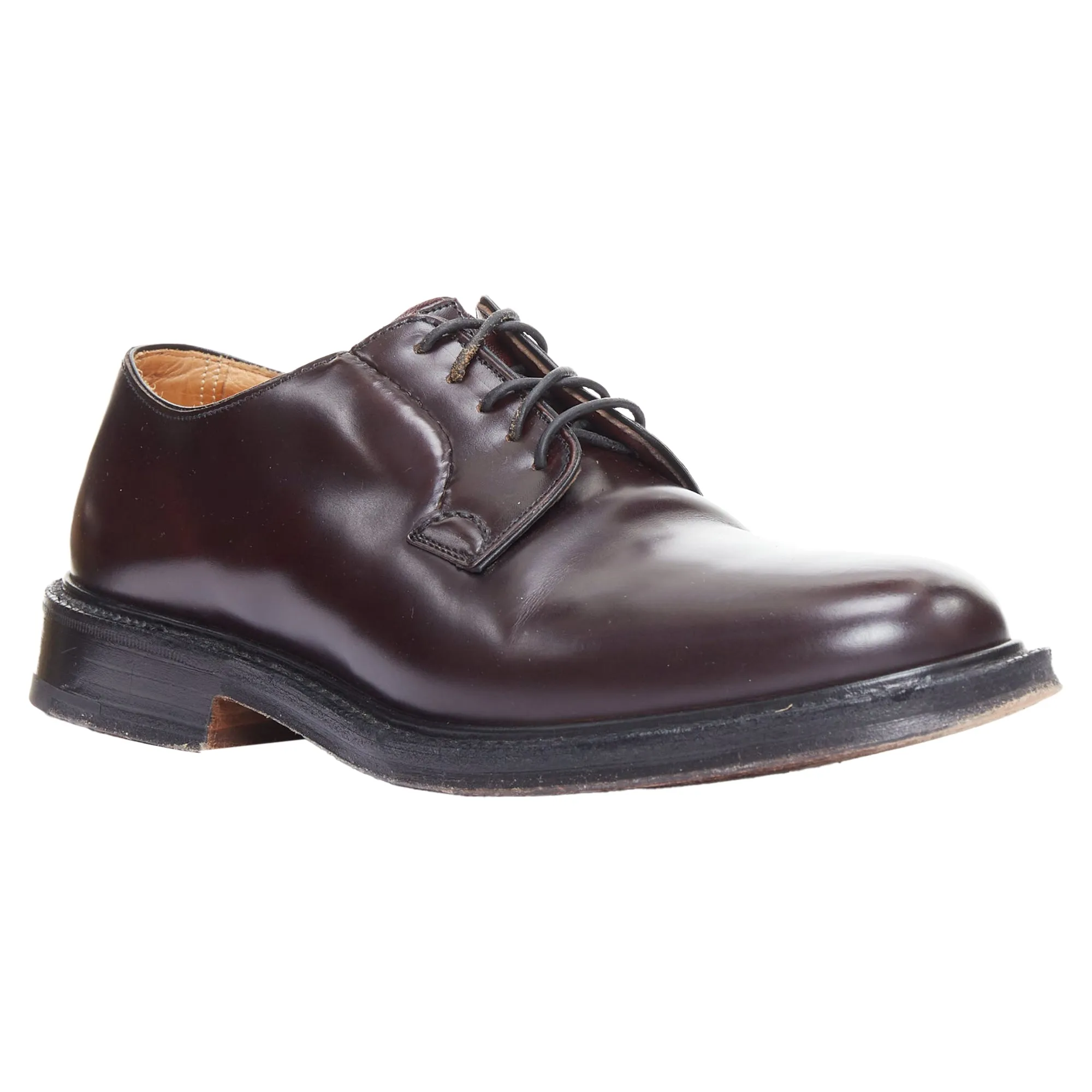 Church's Shannon burgundy smooth leather lace up classic loafers