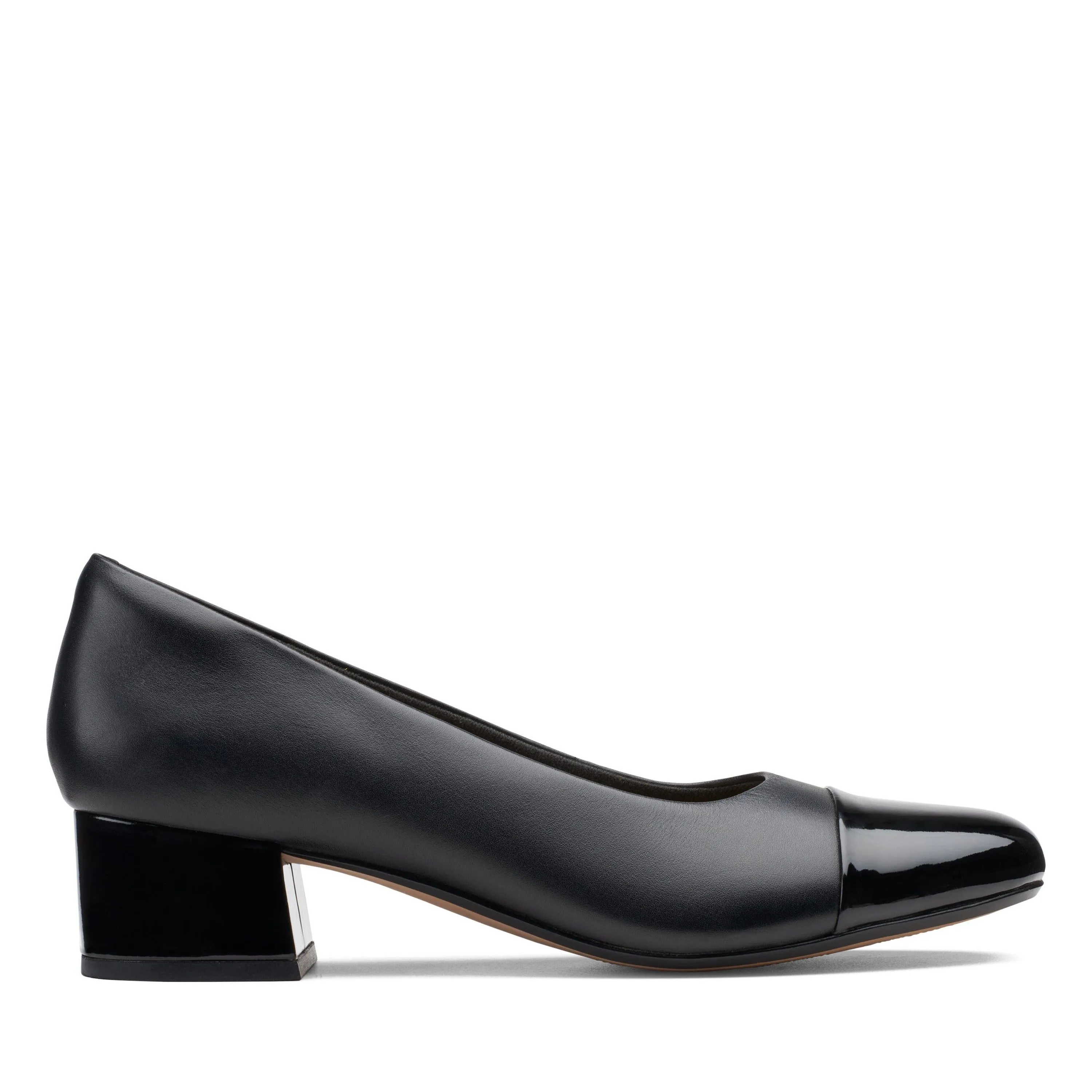 Clarks Marilyn Sara in Black Leather/Synthetic