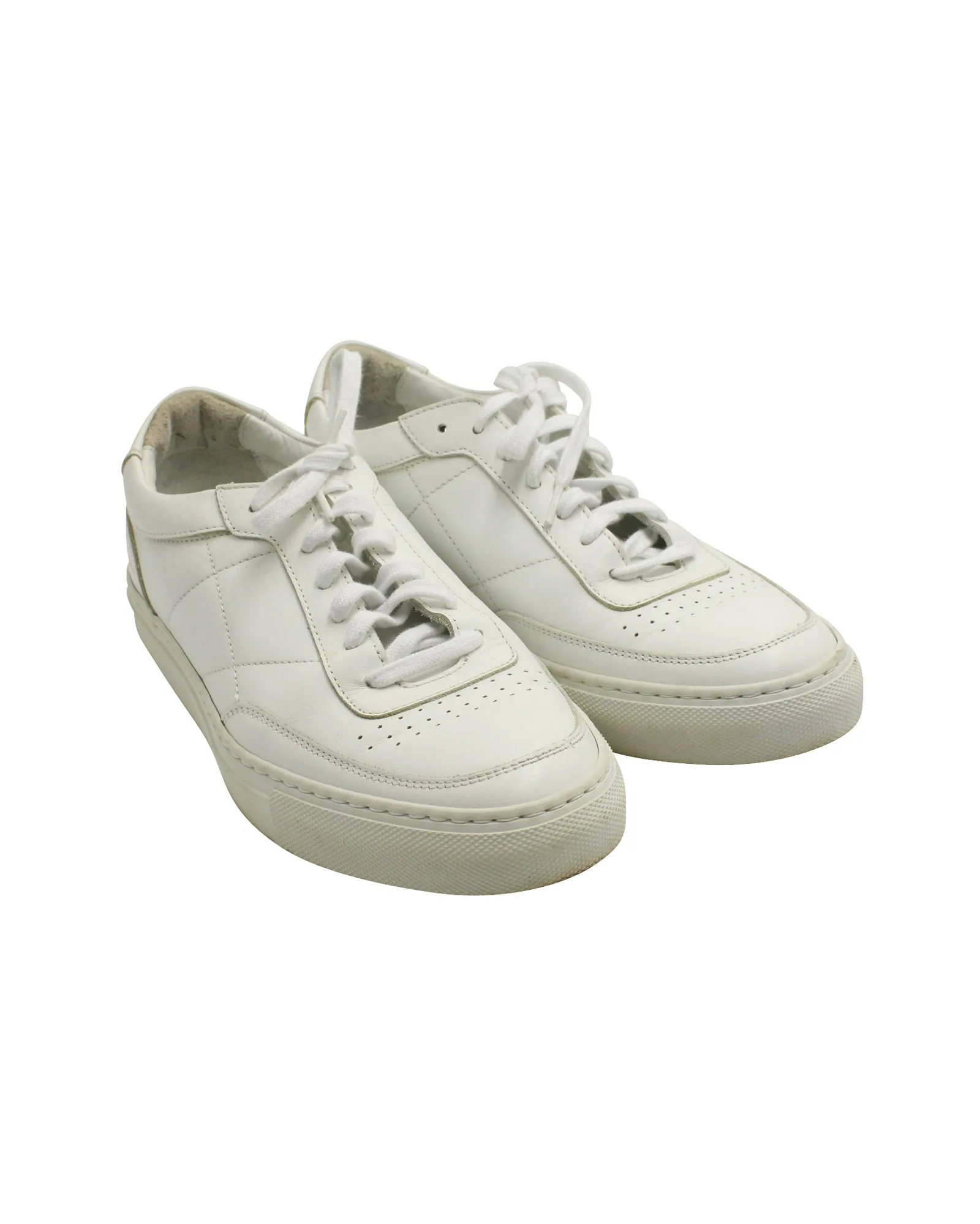 Common Projects BBall Summer Edition Low Top Sneakers in White Leather