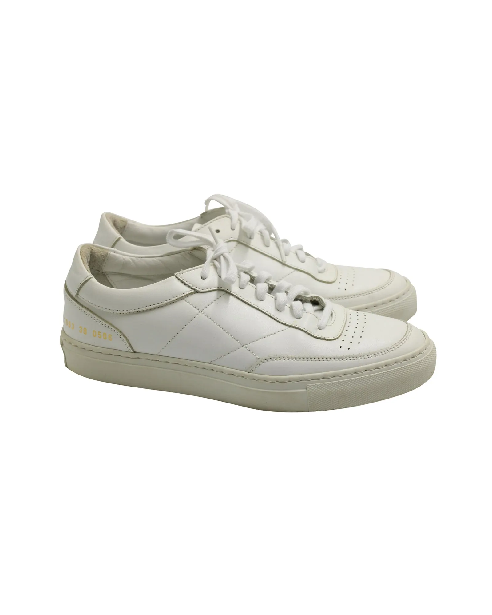 Common Projects BBall Summer Edition Low Top Sneakers in White Leather