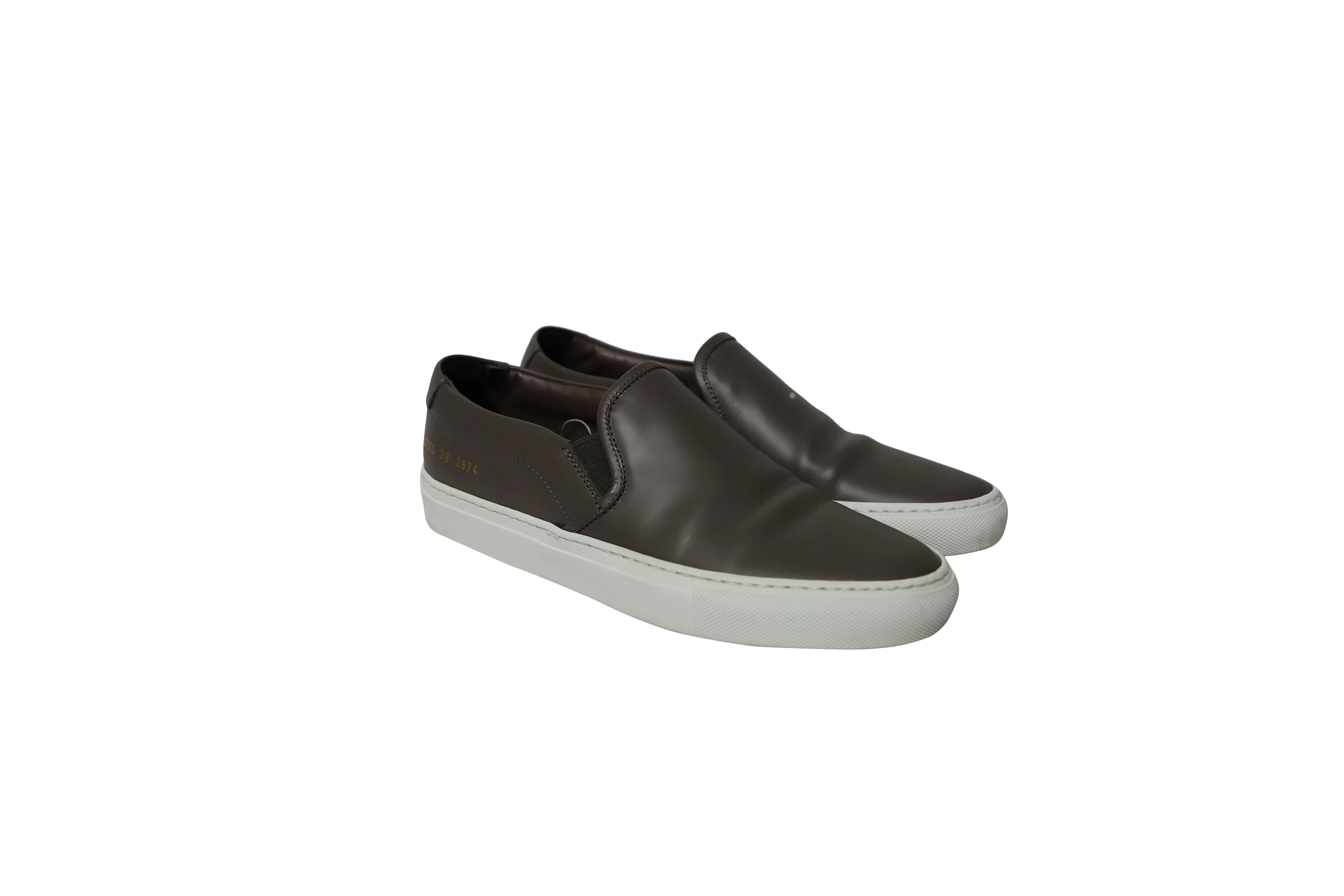 Common Projects Tournament Slip-On Sneakers in Grey Leather