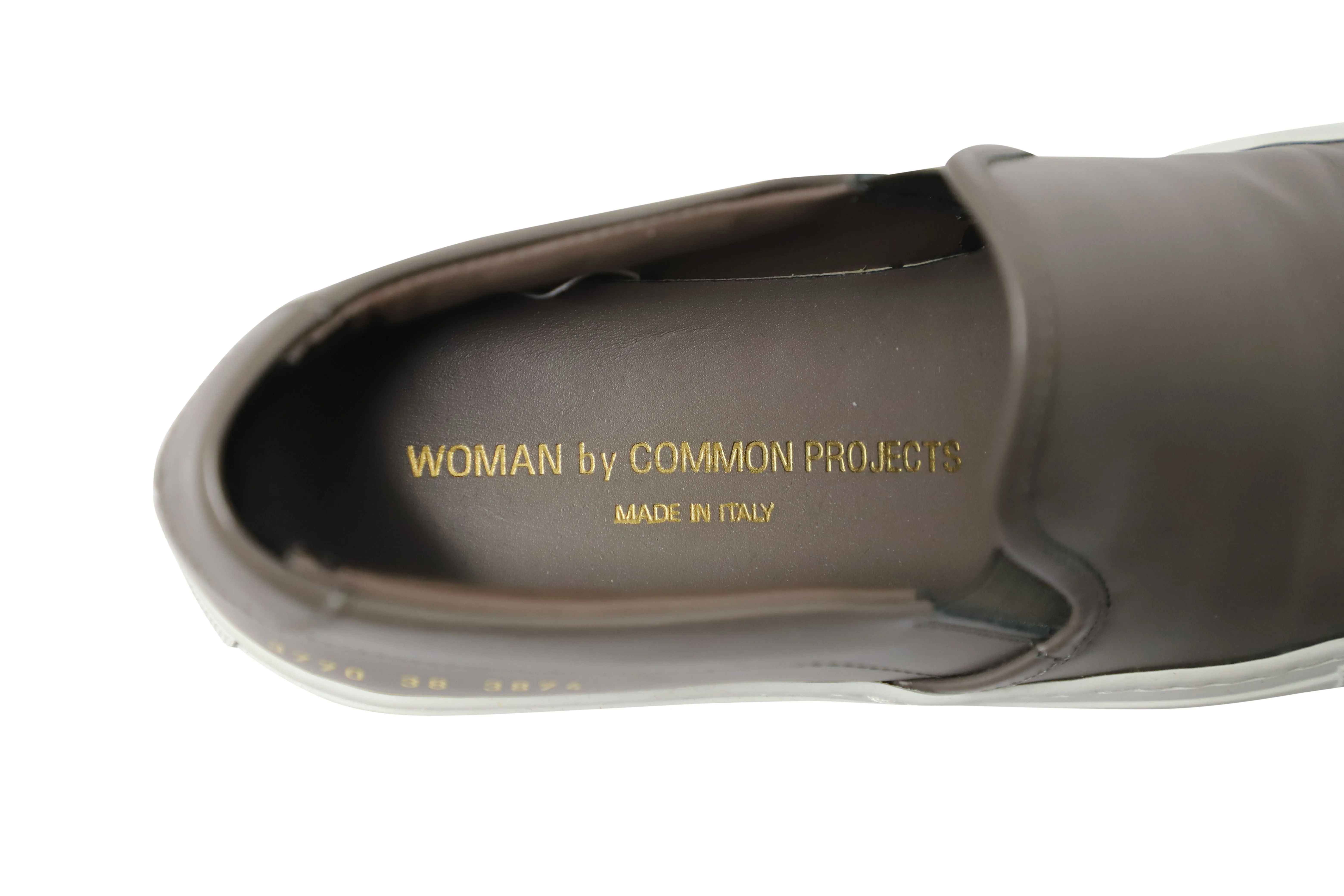 Common Projects Tournament Slip-On Sneakers in Grey Leather