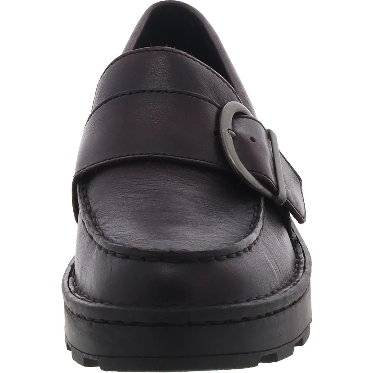 CONTESSA Womens Buckle Leather Loafers
