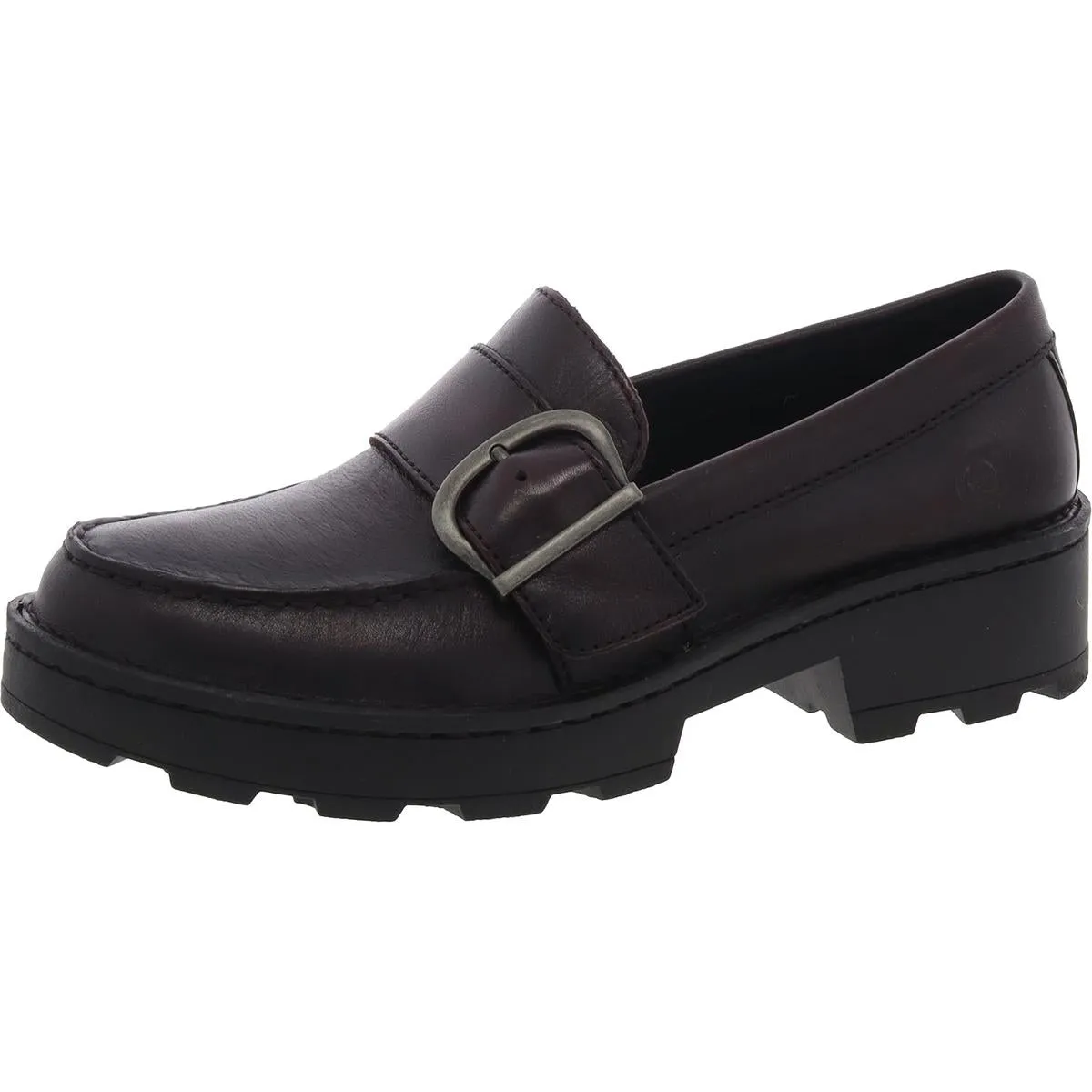 CONTESSA Womens Buckle Leather Loafers
