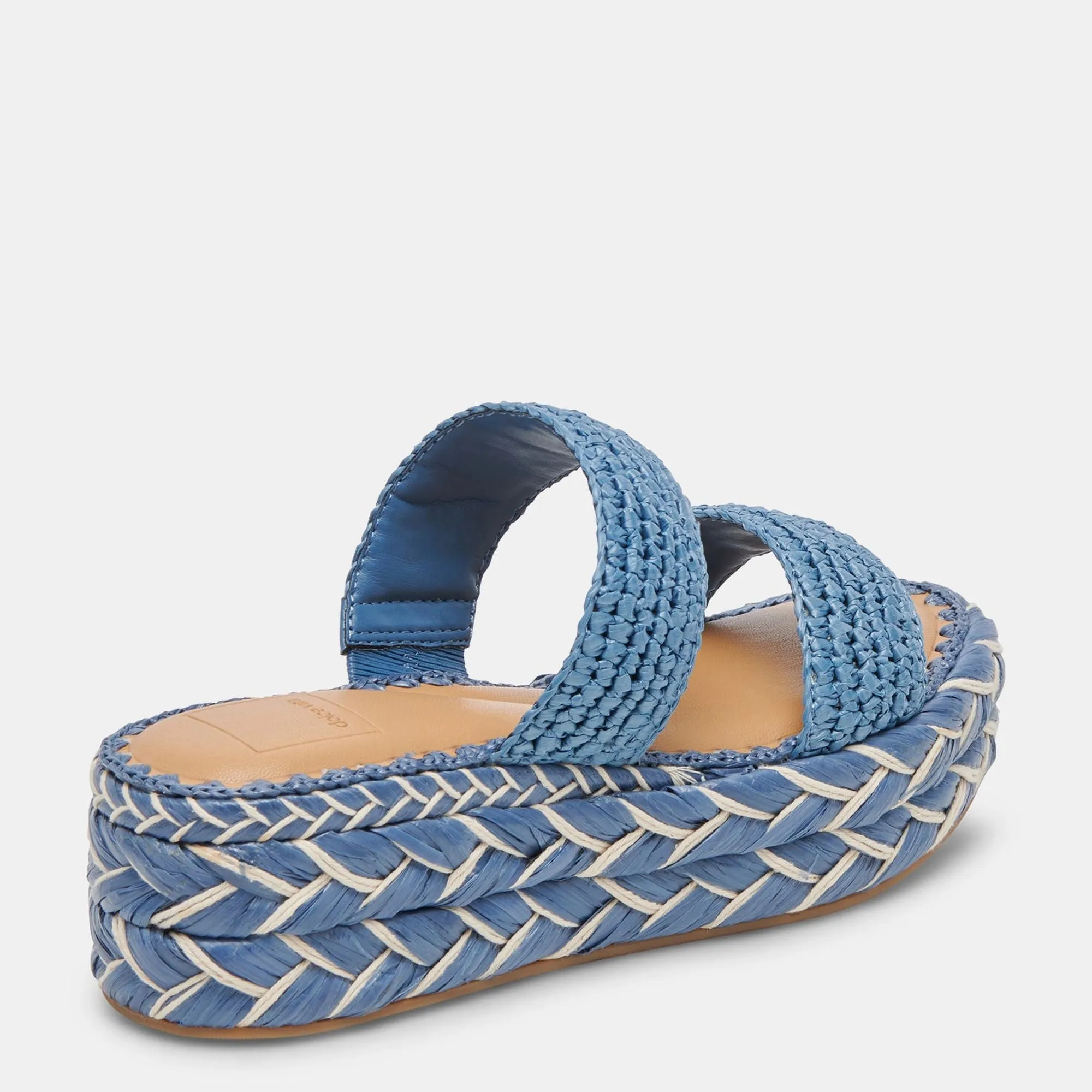 Corla Sandals Blue Raffia