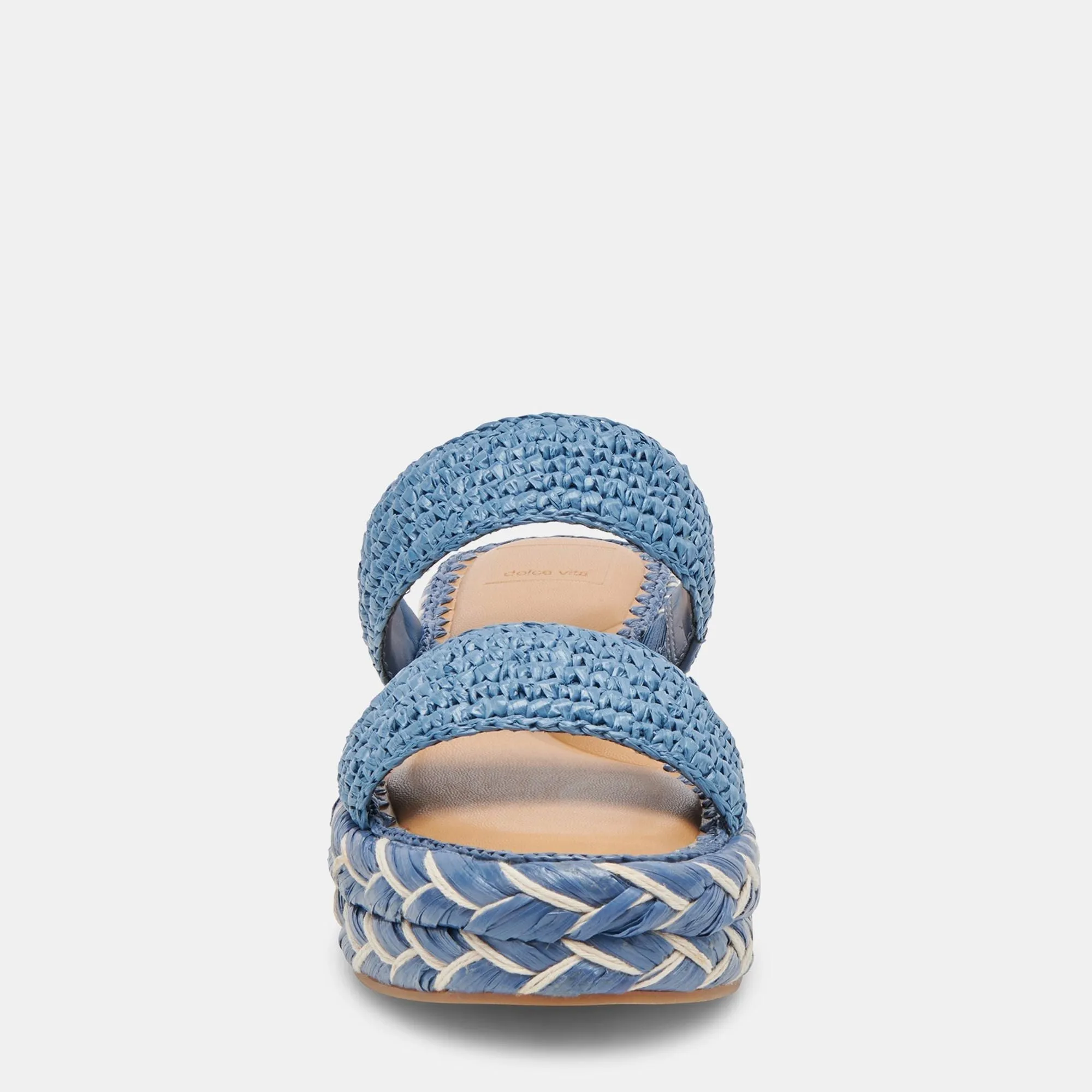Corla Sandals Blue Raffia