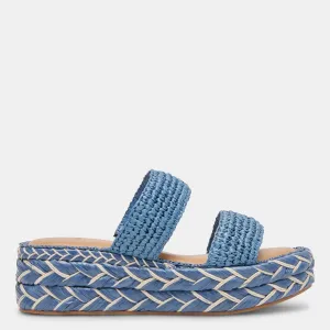 Corla Sandals Blue Raffia
