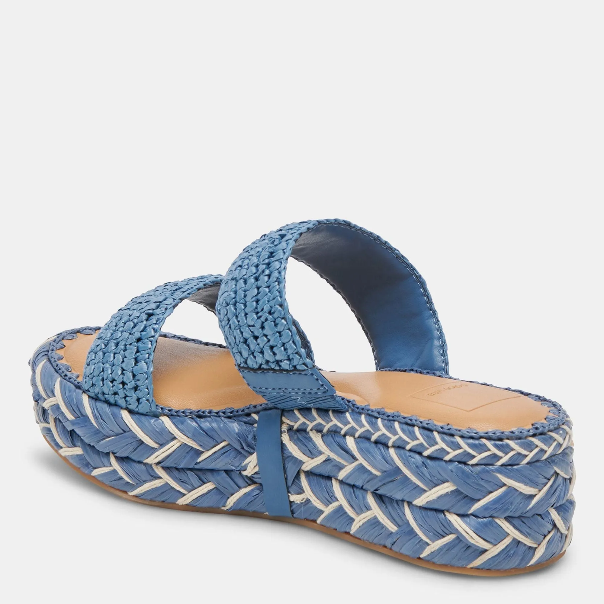 Corla Sandals Blue Raffia