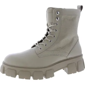 Cortina Mens Leather Lug Sole Combat & Lace-Up Boots
